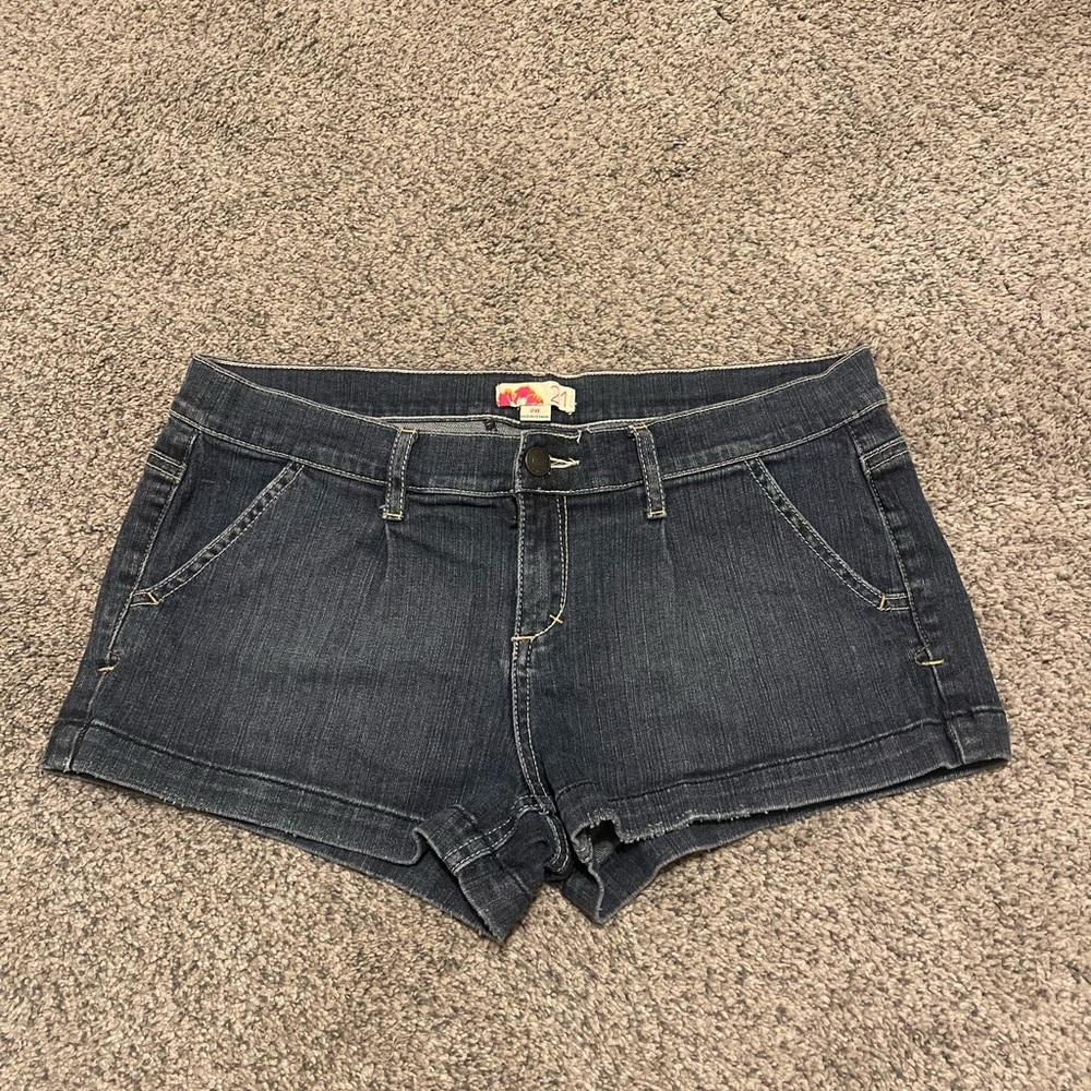 Vintage Forever 21 y2k Dark Wash Denim Micro Shorts